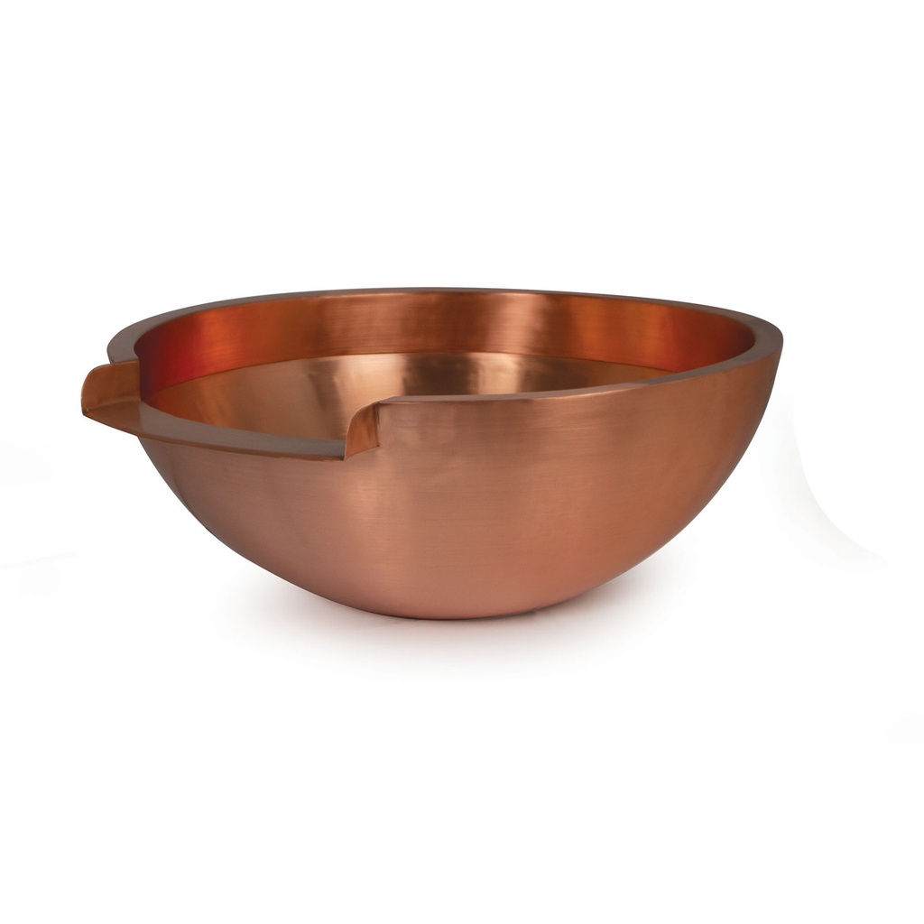 Copper Spillway Bowl w/ 12&quot; Spillway - 26&quot; Round